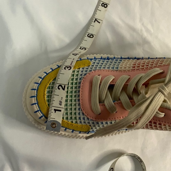 Nicole Miller Brita Multi Mixed Print Woven Color Platform Sneakers - Picture 11 of 11